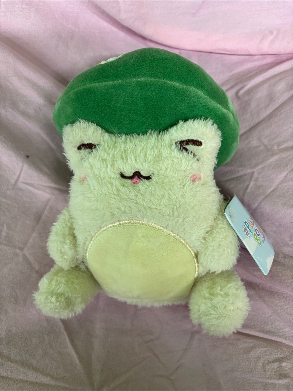 Cuddle Barn #Plushgoals mushroom plush toy in green.NWT